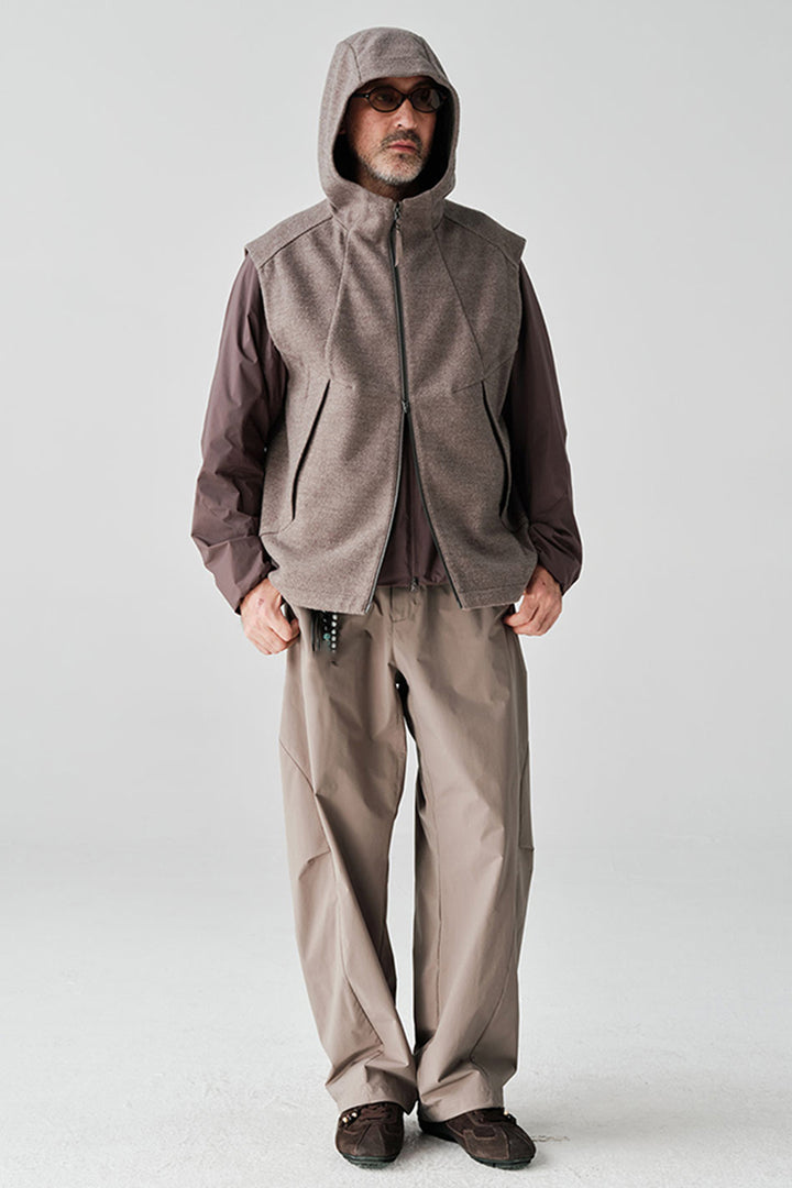 ウールフード付きベストNLBLDMJ002