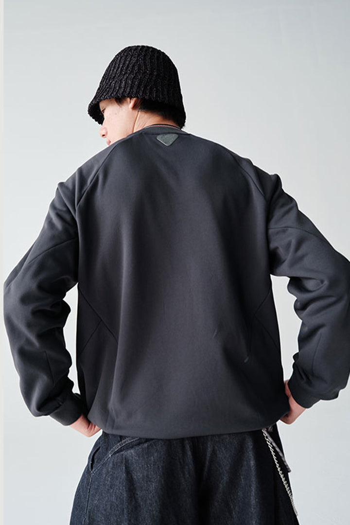 ジップポケット付き裏起毛シャツ25BLWY022