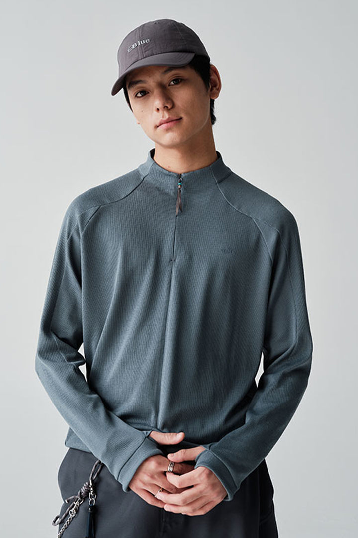 COOLMAXウールハーフジップTシャツNLBLCTX001