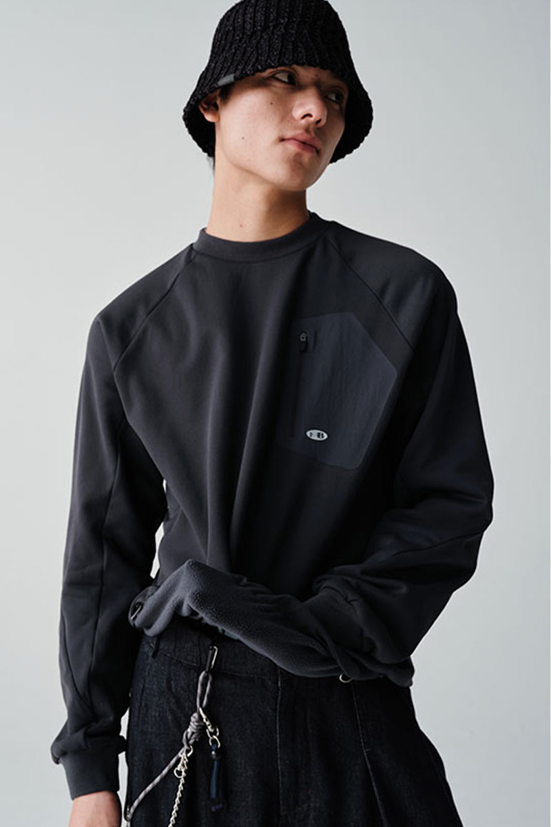 ジップポケット付き裏起毛シャツ25BLWY022