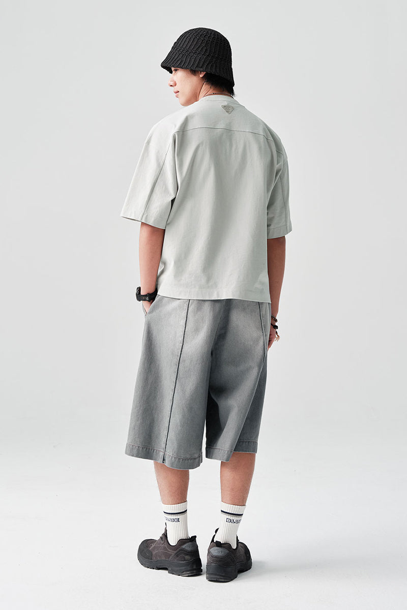 オーバーサイズ胸元ポケット付き半袖TシャツNLBLDTX003