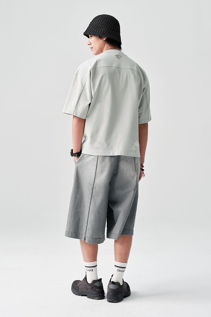 オーバーサイズ胸元ポケット付き半袖TシャツNLBLDTX003