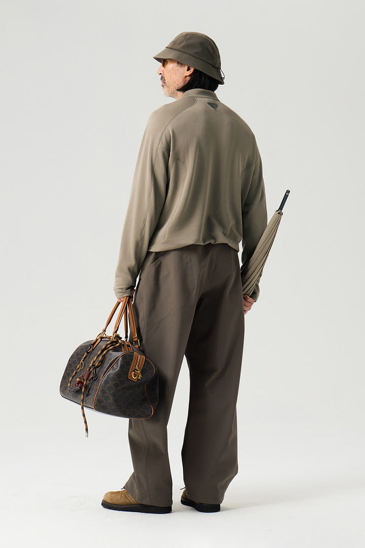 ウールハーフジップインナーシャツ25BLCT023