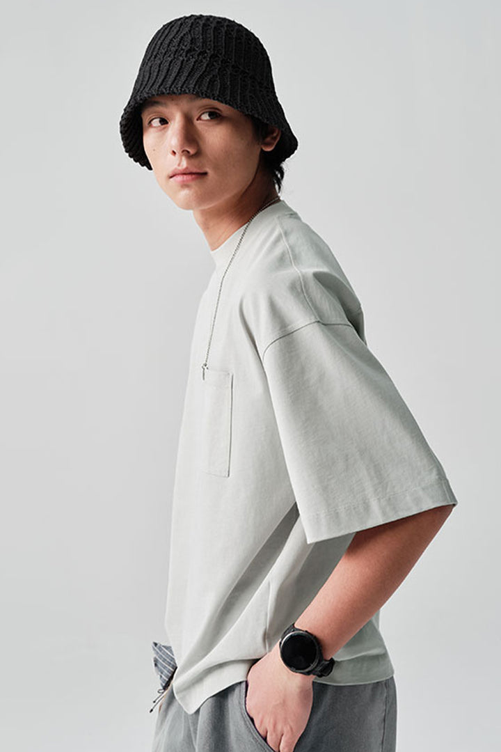 オーバーサイズ胸元ポケット付き半袖TシャツNLBLDTX003