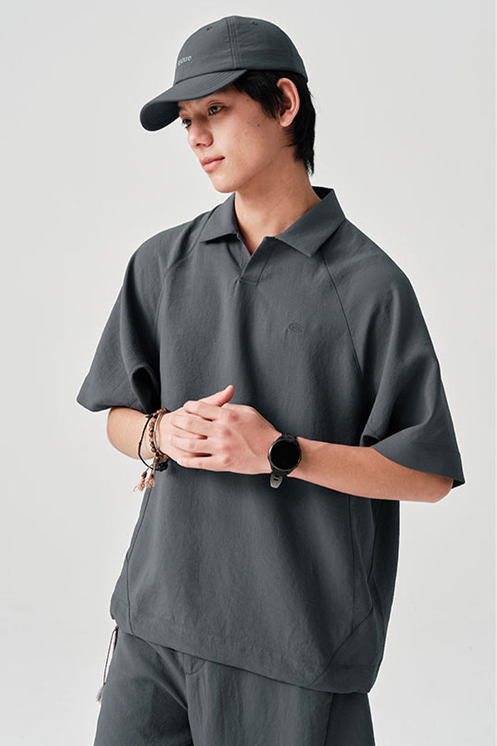 MICROFTオーバーサイズ半袖ポロシャツNLBLDPL001