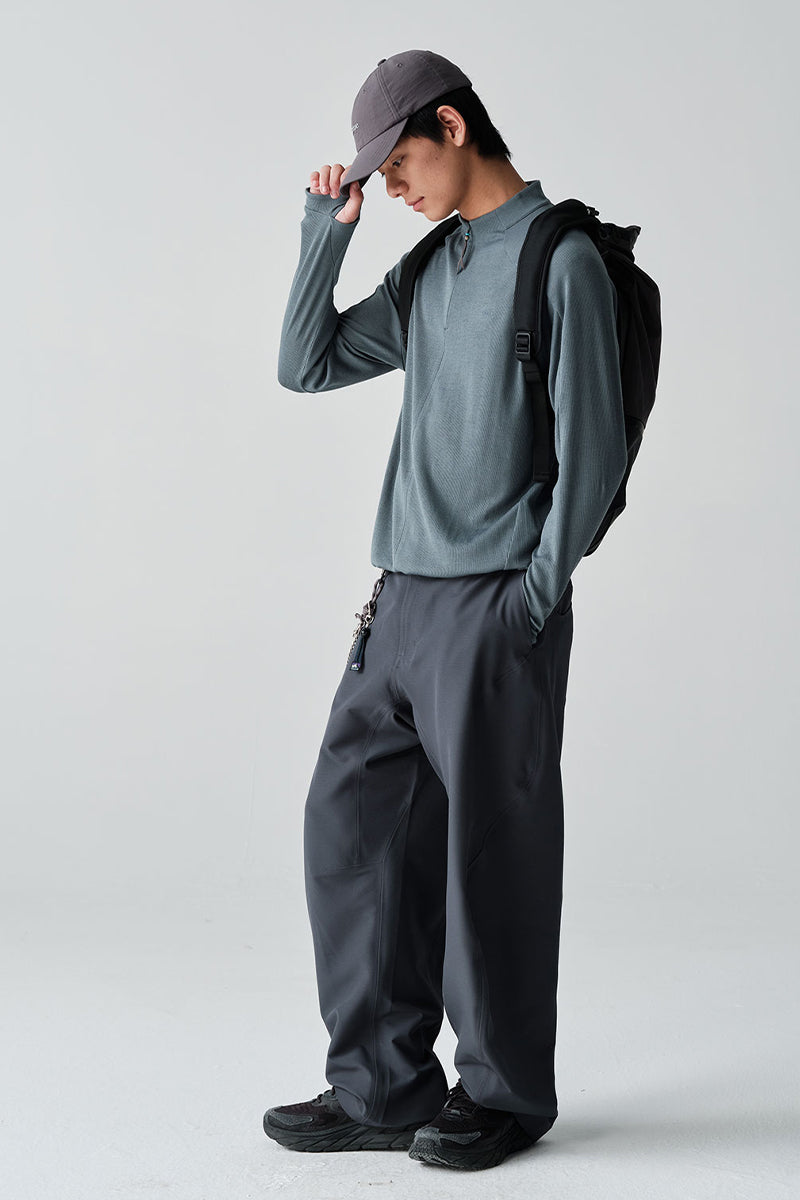 COOLMAXウールハーフジップTシャツNLBLCTX001