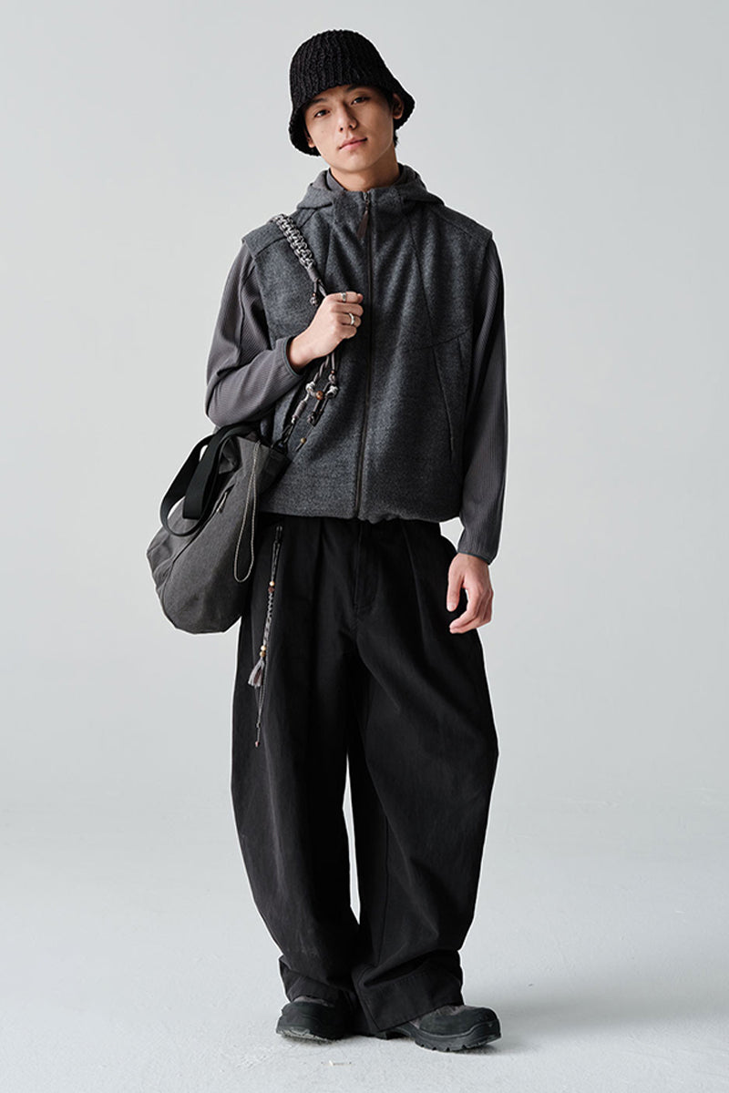 ウールフード付きベストNLBLDMJ002