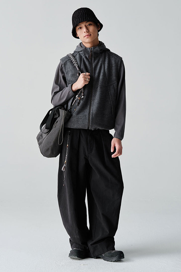 ウールフード付きベストNLBLDMJ002