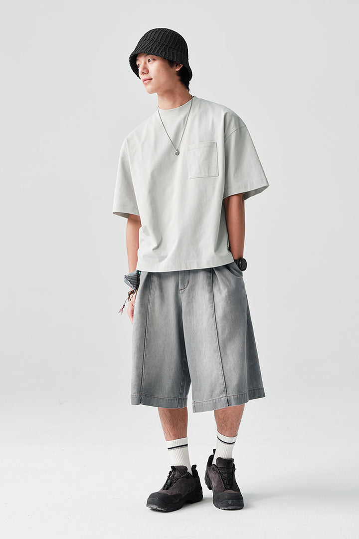 オーバーサイズ胸元ポケット付き半袖TシャツNLBLDTX003