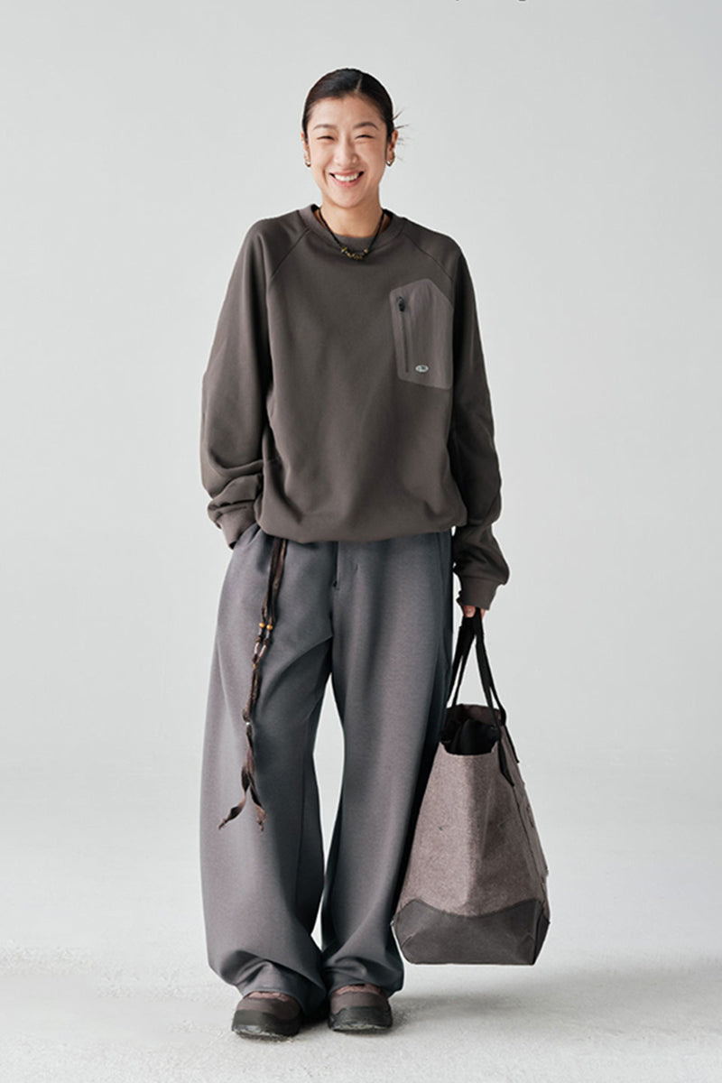 ジップポケット付き裏起毛シャツ25BLWY022