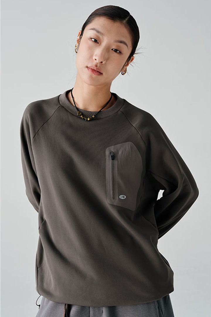 ジップポケット付き裏起毛シャツ25BLWY022