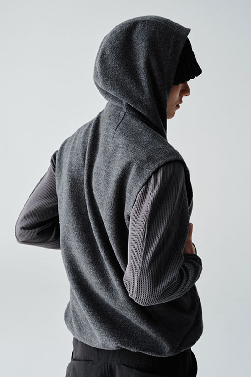 ウールフード付きベストNLBLDMJ002