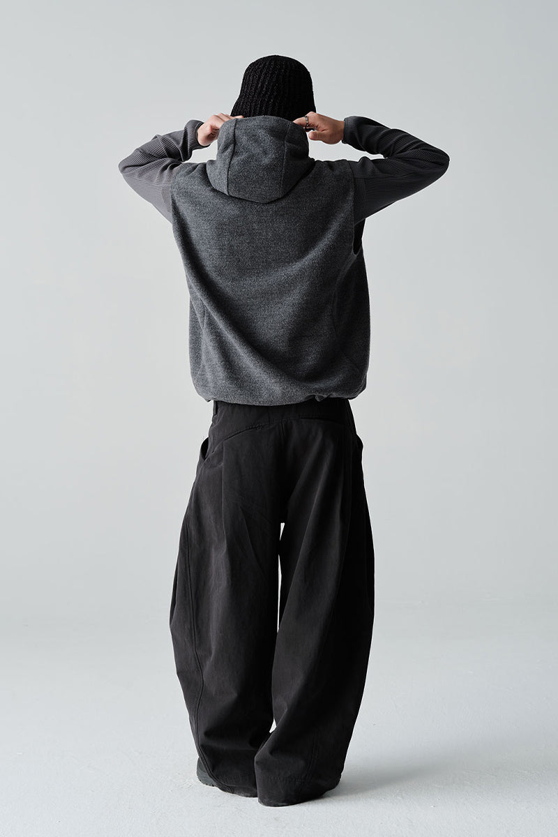 ウールフード付きベストNLBLDMJ002