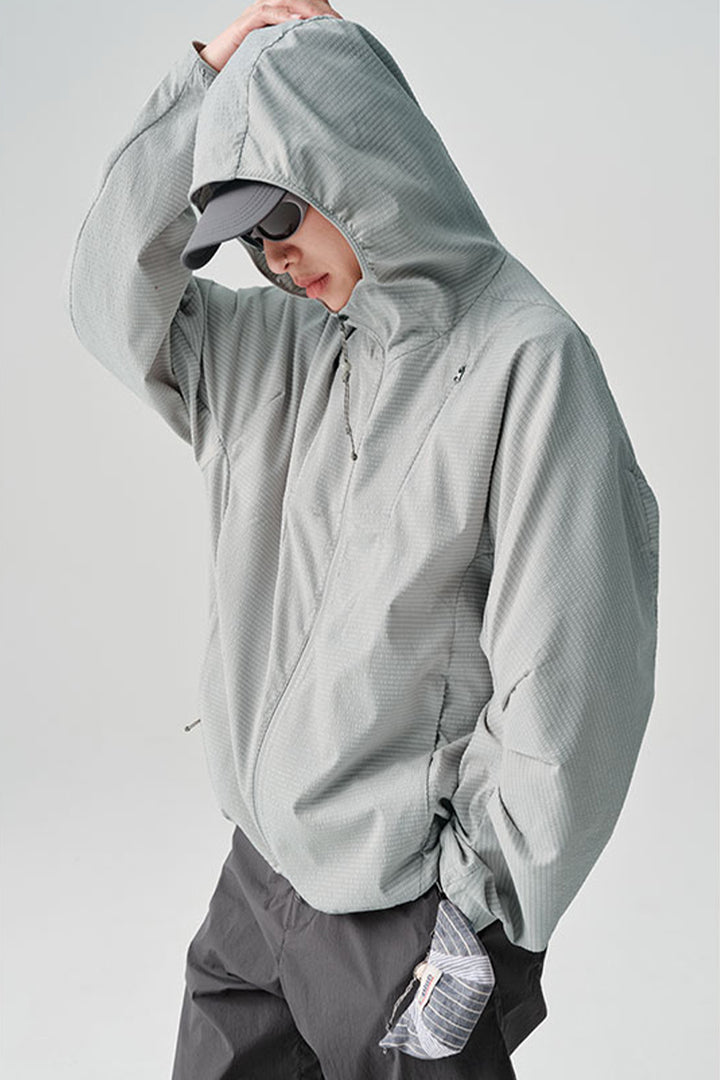 リップル生地フード付きアウターNLBLBJK004