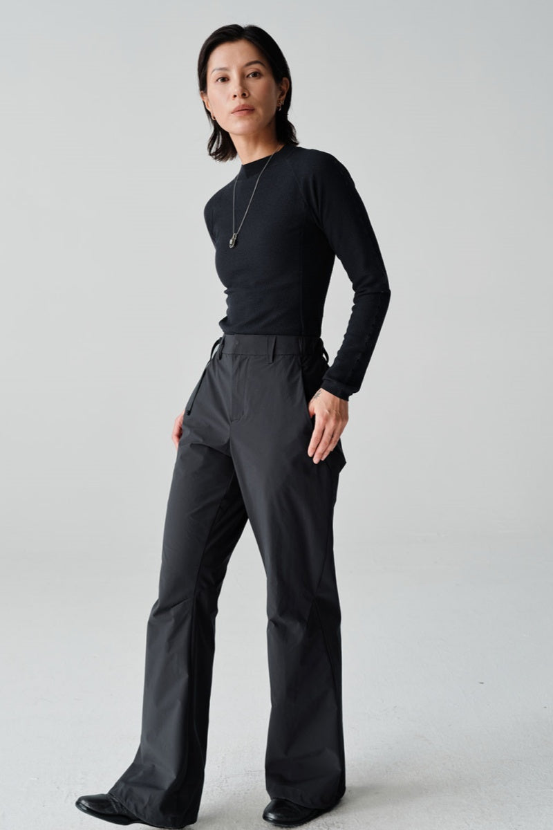 SOLOTEXスリムフレアパンツウィメンズNLBLACK009