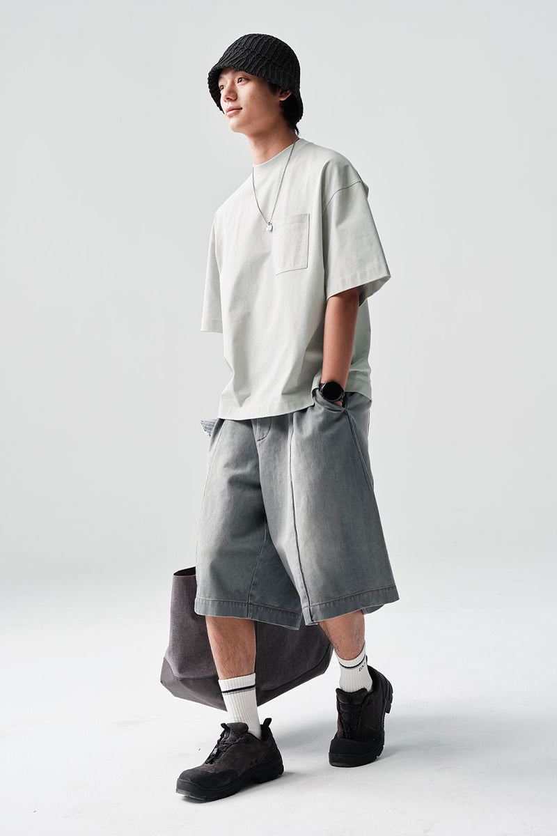 オーバーサイズ胸元ポケット付き半袖TシャツNLBLDTX003