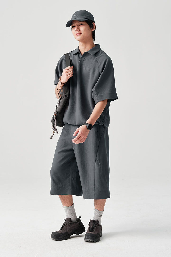 MICROFTオーバーサイズ半袖ポロシャツNLBLDPL001