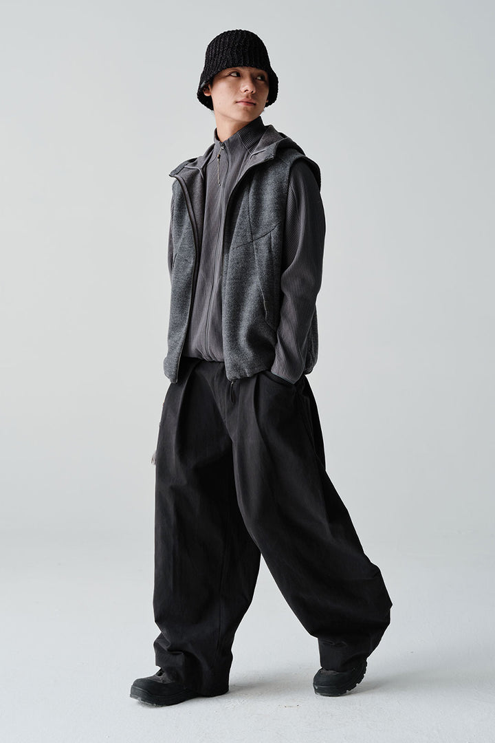 ウールフード付きベストNLBLDMJ002