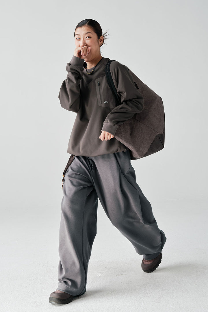 ジップポケット付き裏起毛シャツ25BLWY022