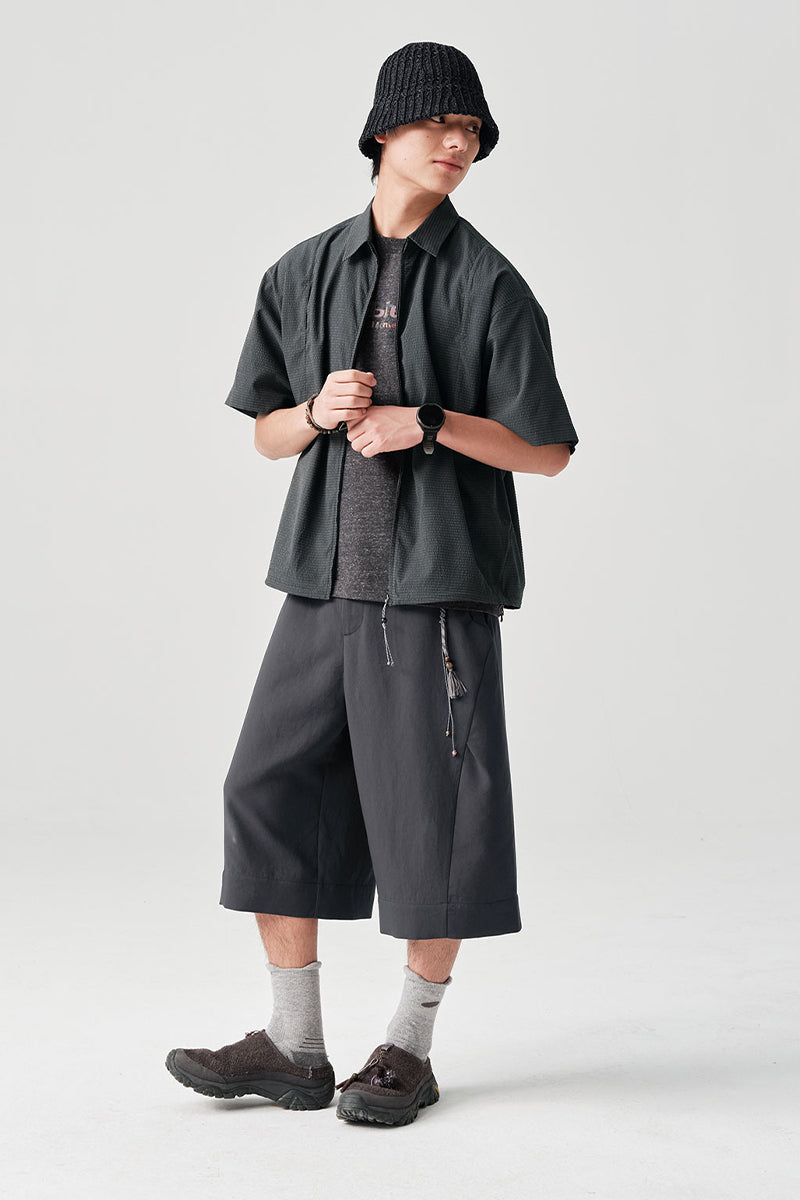 リップル生地半袖シャツアウターNLBLDCY002