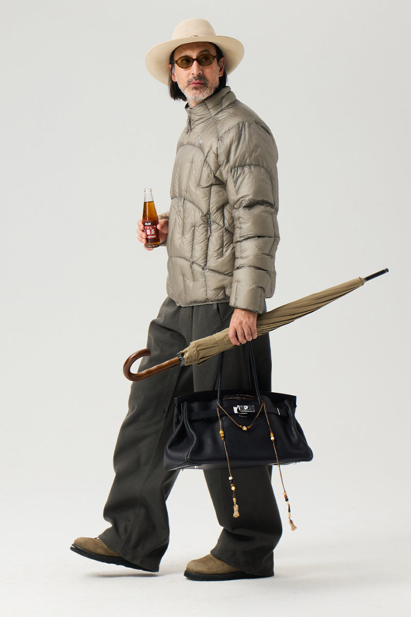 不規則なキルティングダウンジャケット25BLYR011