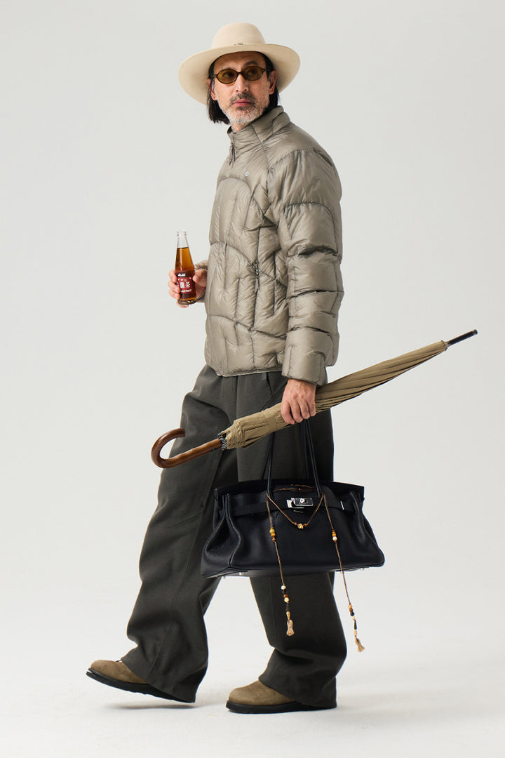 不規則なキルティングダウンジャケット25BLYR011