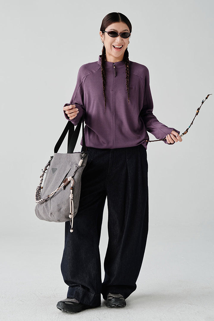 COOLMAXウールハーフジップTシャツNLBLCTX001