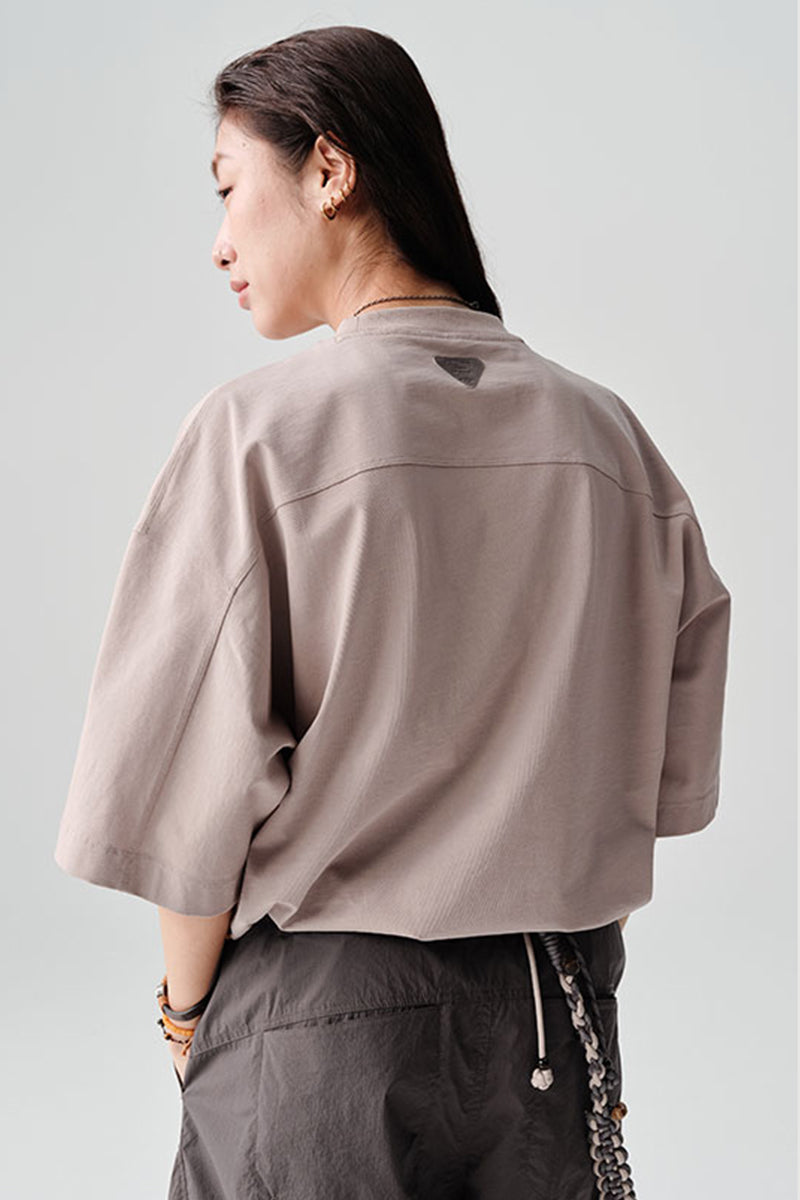 オーバーサイズ胸元ポケット付き半袖TシャツNLBLDTX003