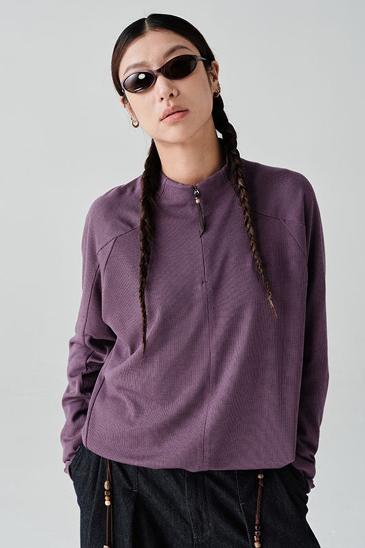 COOLMAXウールハーフジップTシャツNLBLCTX001