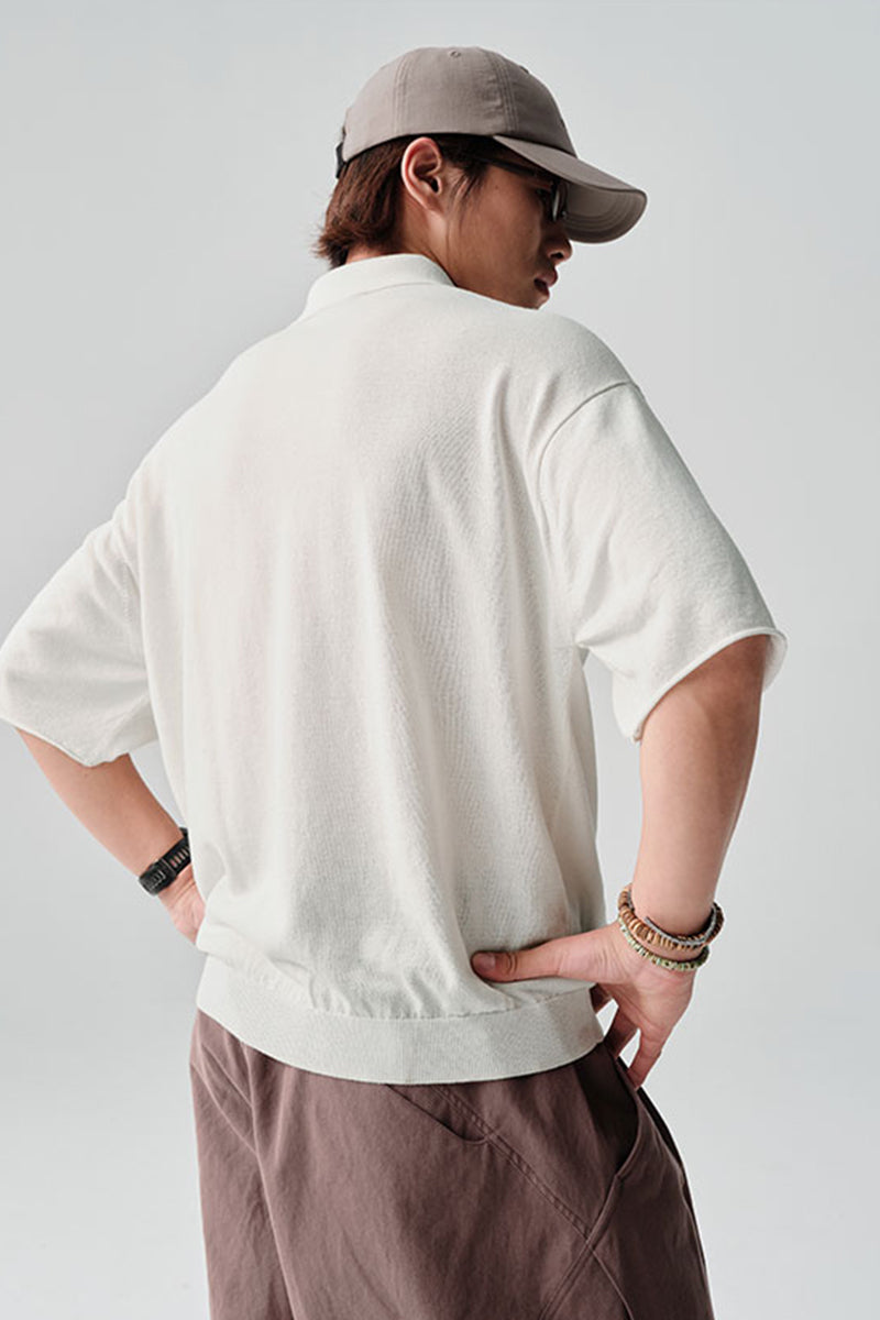 ABACELLニット半袖ポロシャツNLBLDPL002