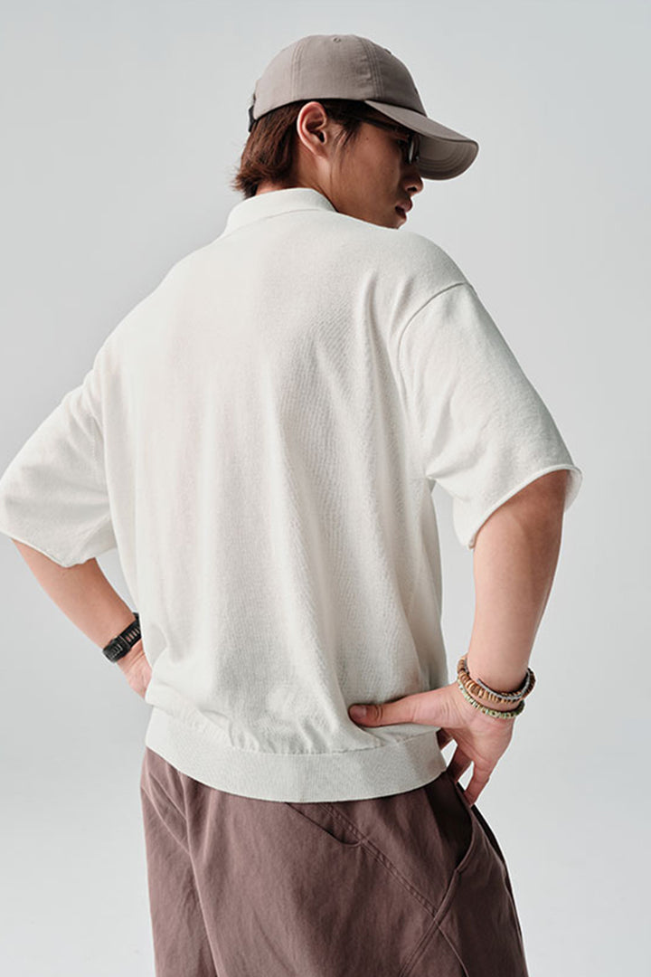 ABACELLニット半袖ポロシャツNLBLDPL002