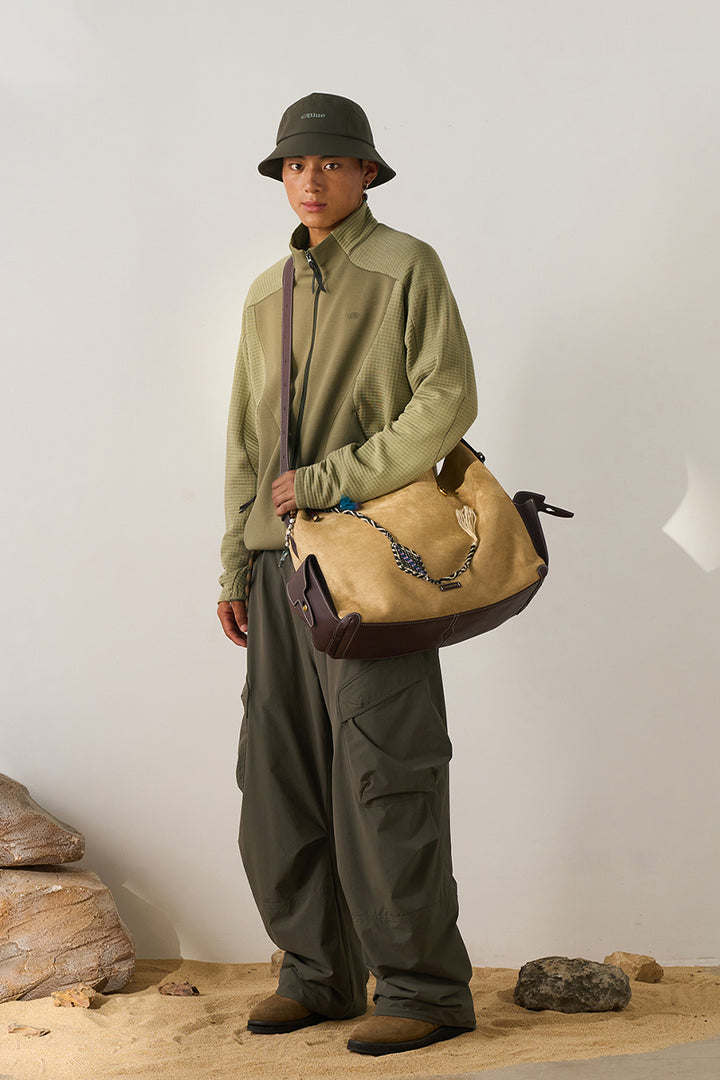 ウールチェックカラーブロックジャケット25BLJK025