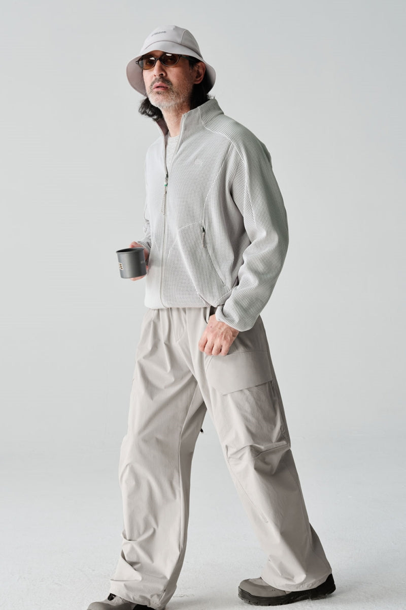 ワッフル編み抗菌ジャケットNLBLAWY001