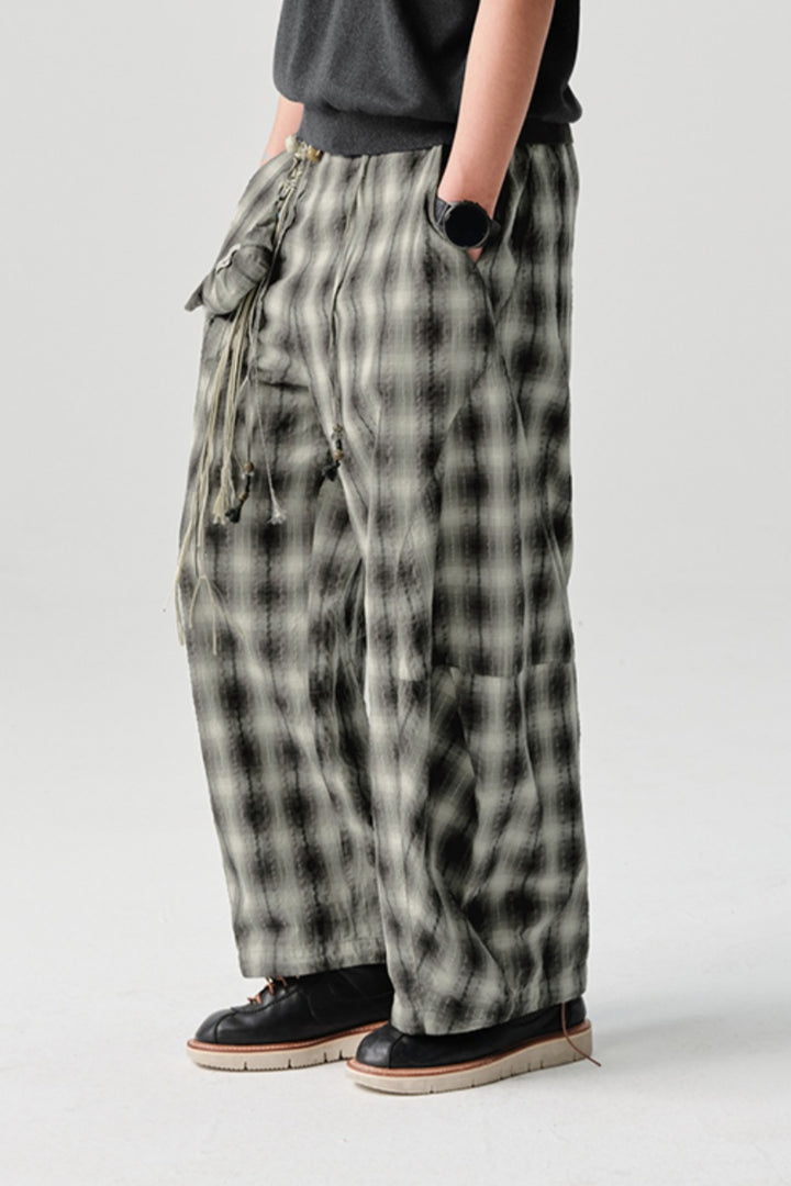 リップル生地カジュアルワークパンツNLBLACK005