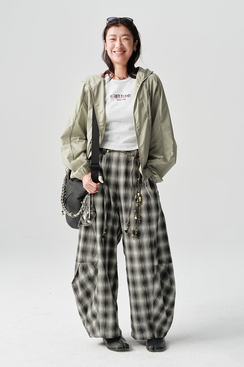 リップル生地カジュアルワークパンツNLBLACK005