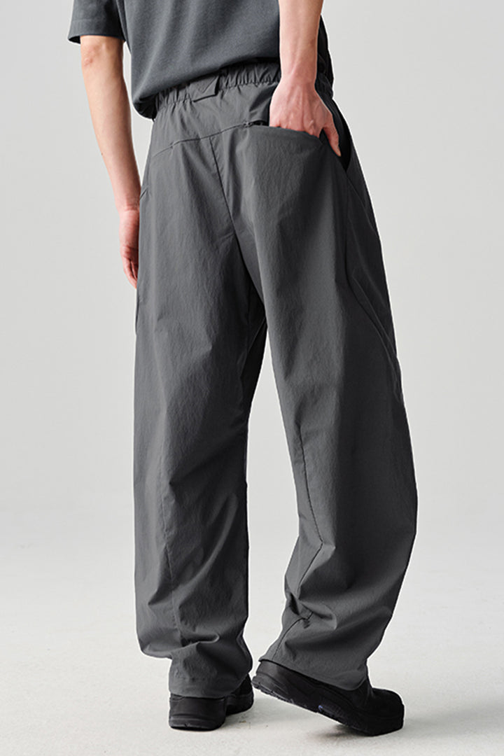 カジュアル涼感ストレートパンツNLBLACK008