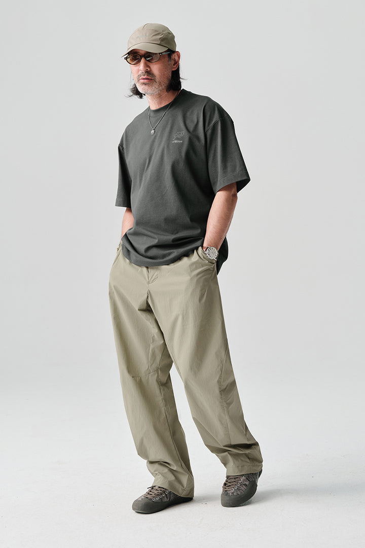 カジュアル涼感ストレートパンツNLBLACK008