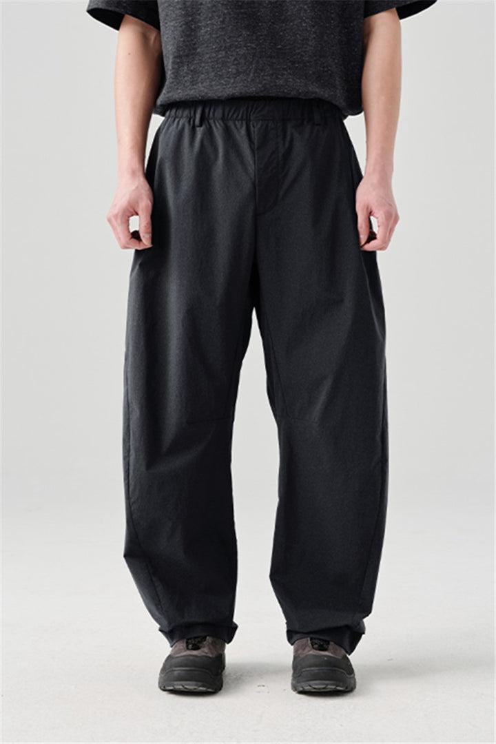 カジュアル涼感ストレートパンツNLBLACK008