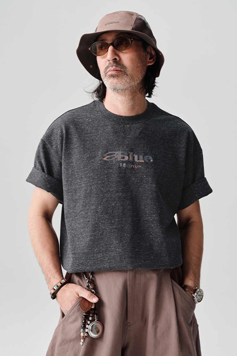 カラフル刺繍ロゴクルーネック半袖TシャツNLBLDTX005