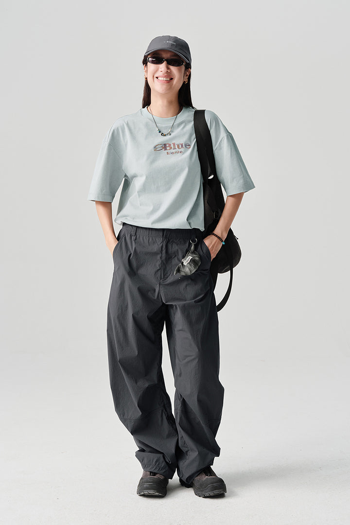 カラフル刺繍ロゴクルーネック半袖TシャツNLBLDTX005