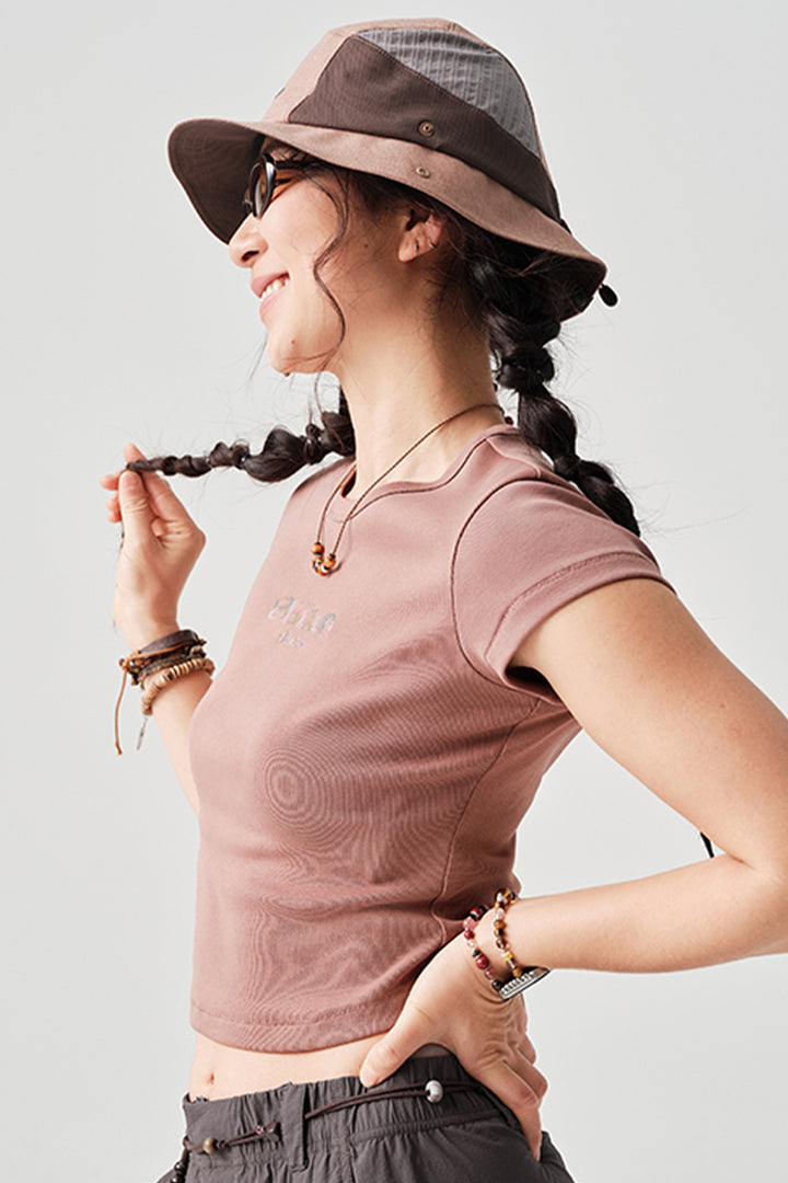 カラフル刺繍ロゴ半袖TシャツウィメンズNLBLDTX008