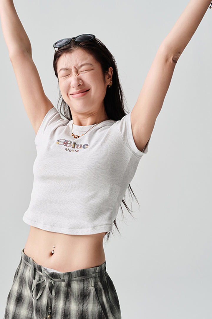 カラフル刺繍ロゴ半袖TシャツウィメンズNLBLDTX008