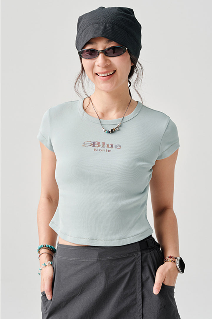 カラフル刺繍ロゴ半袖TシャツウィメンズNLBLDTX008