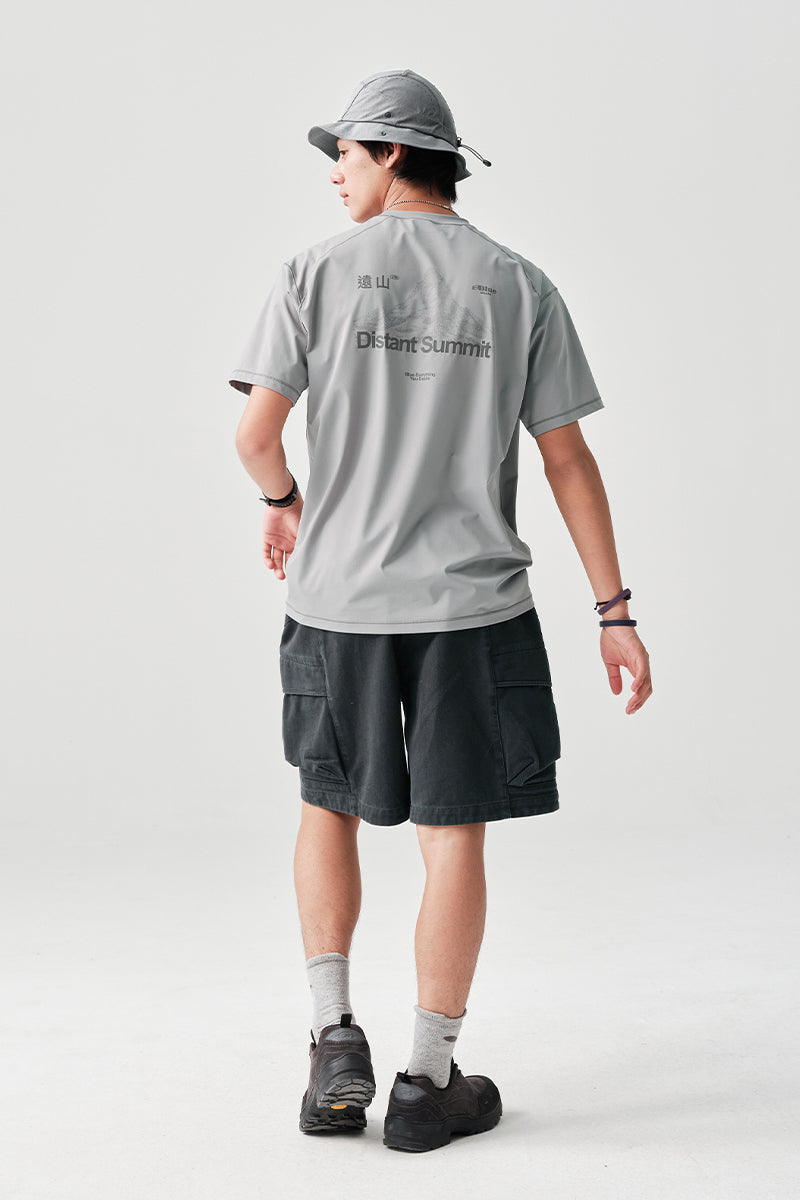 POLYGIENE遠山プリント抗菌半袖TシャツNLBLDTX020
