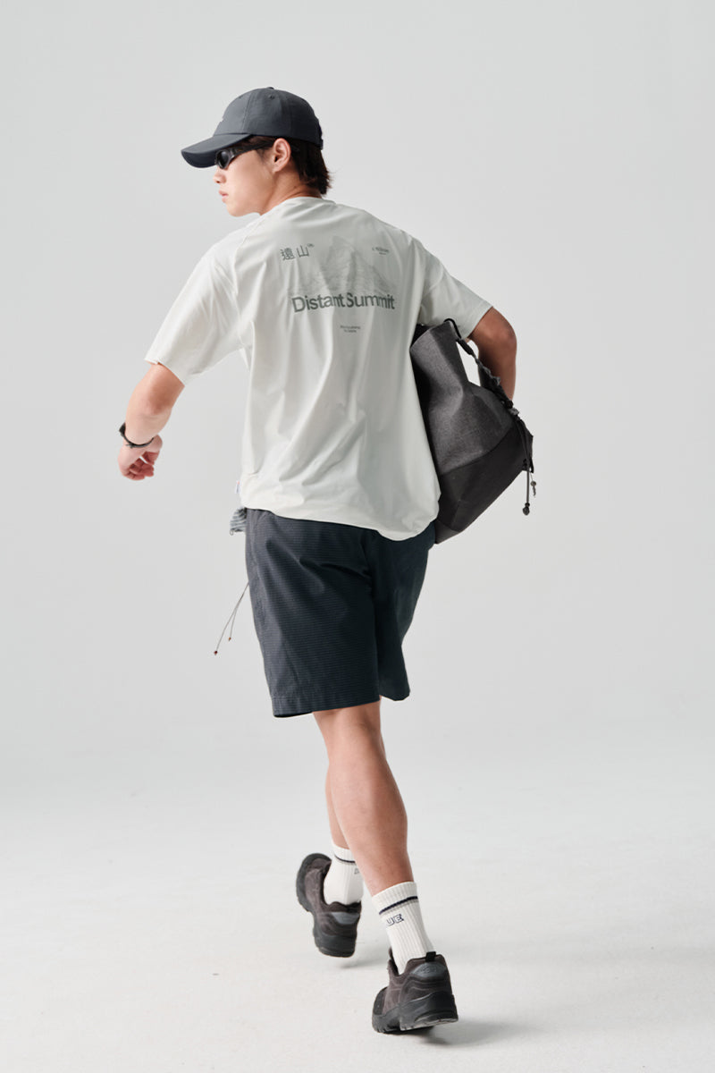 POLYGIENE遠山プリント抗菌半袖TシャツNLBLDTX020