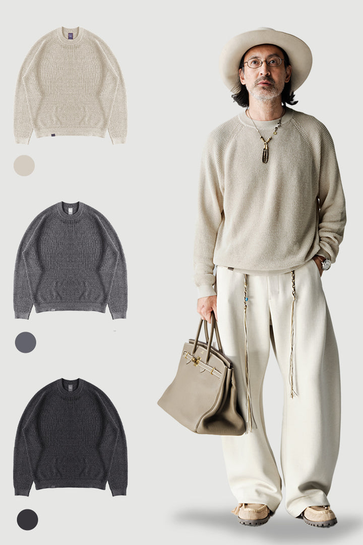 AbacellクルーネックニットセーターNLBLMZS001