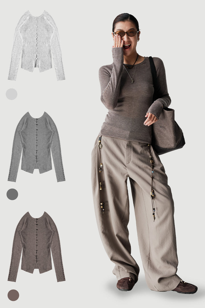 前後2ウェイニットカーディガンウィメンズNLBLMZS003