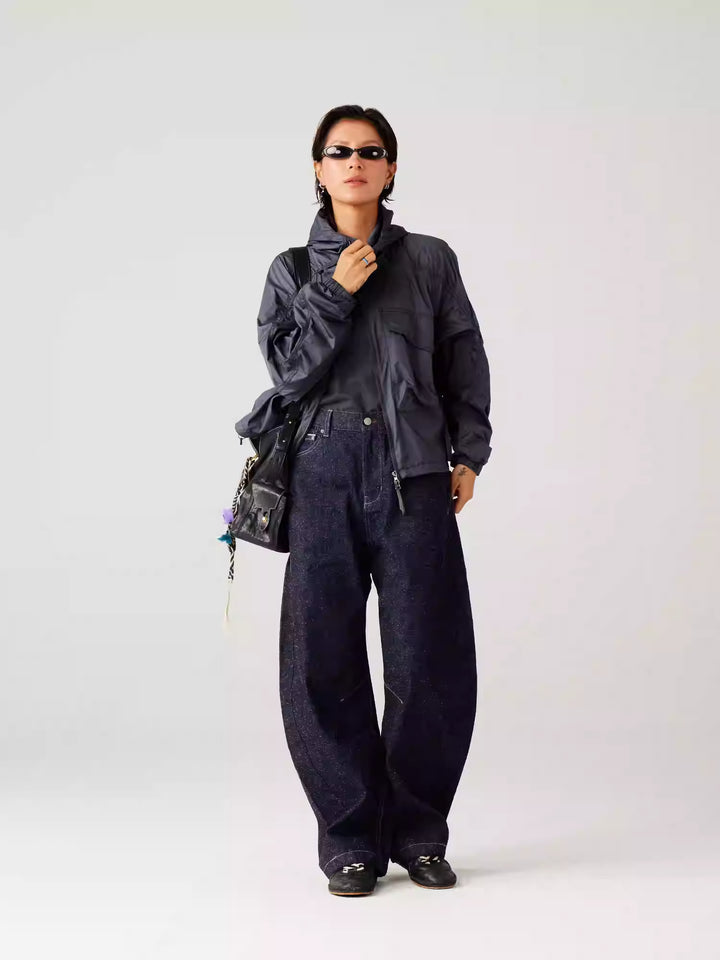 レトロリラックスフィット ジーンズ ウイメンズ25BLCK017