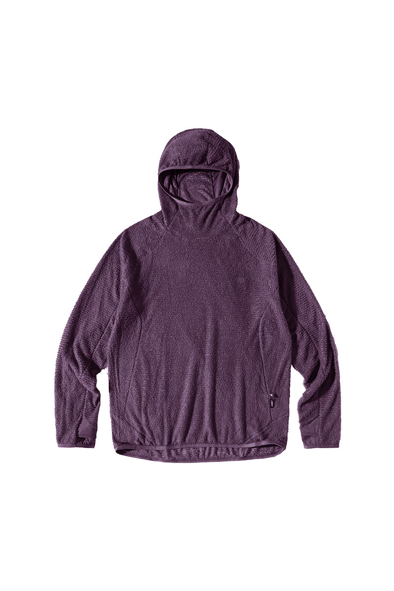 フード付きフリースロングシャツ25BLWY007