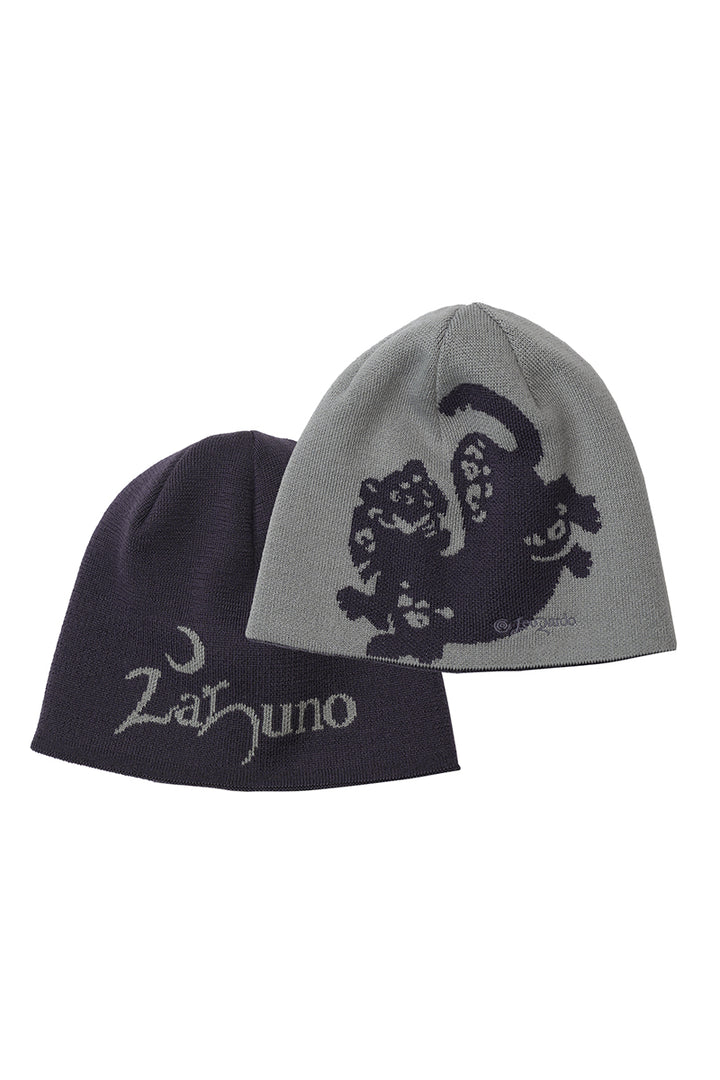 ユキヒョウ柄リバーシブルウールビーニー25BLML016